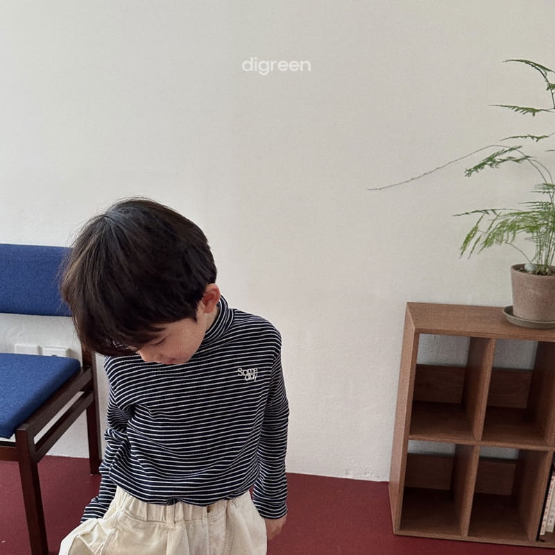 Digreen - Korean Children Fashion - #childofig - Line Turtleneck Tee - 11