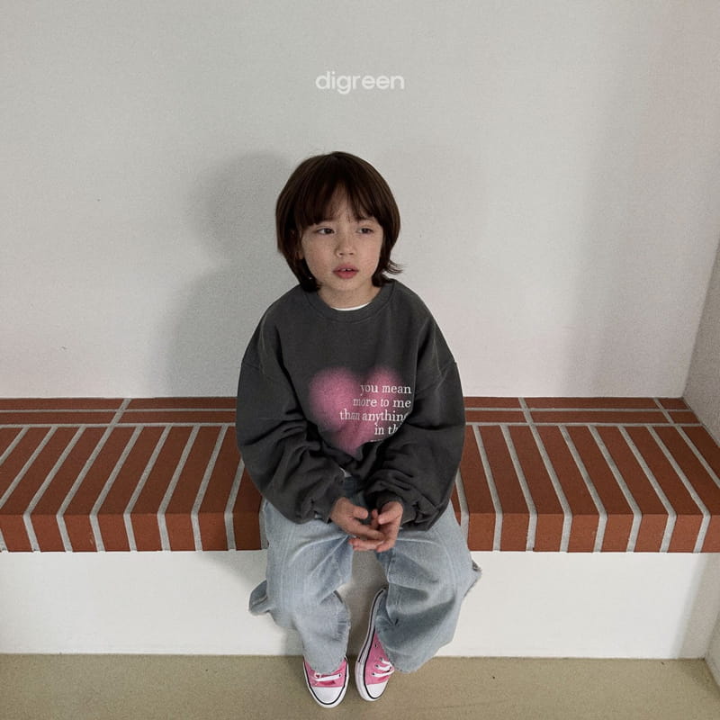 Digreen - Korean Children Fashion - #childrensboutique - Heart Dyeing Sweatshirt - 4