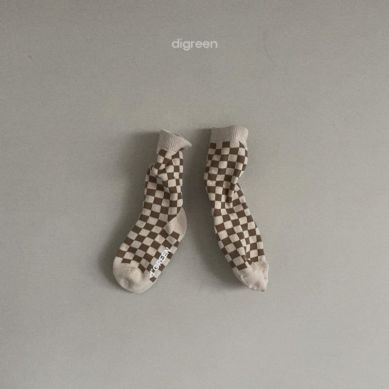 Digreen - Korean Children Fashion - #designkidswear - Checker Board Socks - 10