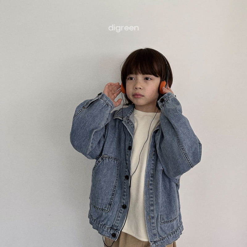 Digreen - Korean Children Fashion - #discoveringself - Denim Jacket - 4