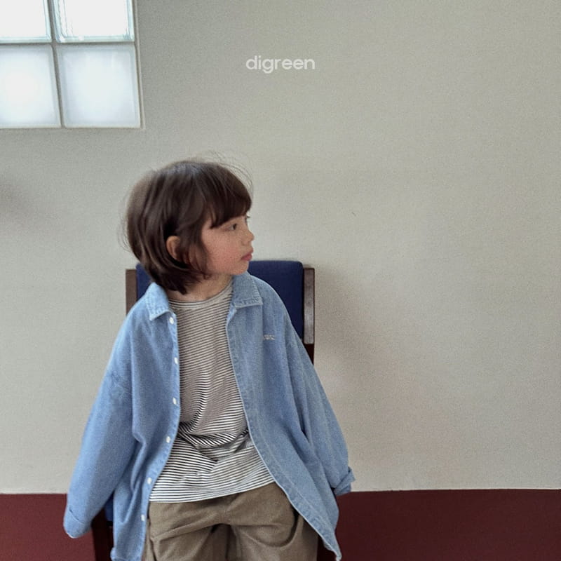 Digreen - Korean Children Fashion - #kidzfashiontrend - Denim Shirt