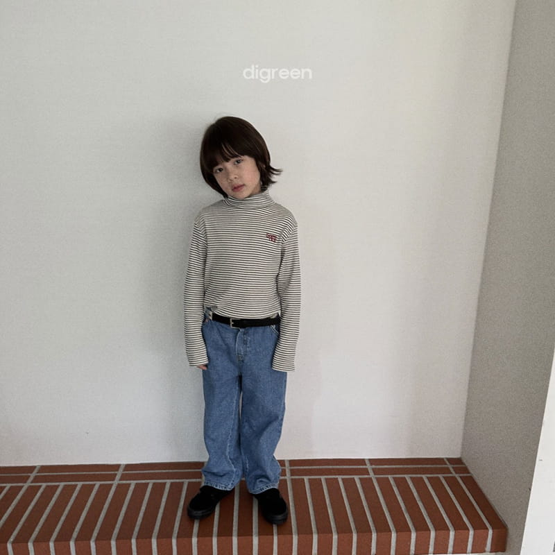 Digreen - Korean Children Fashion - #magicofchildhood - Line Turtleneck Tee - 7