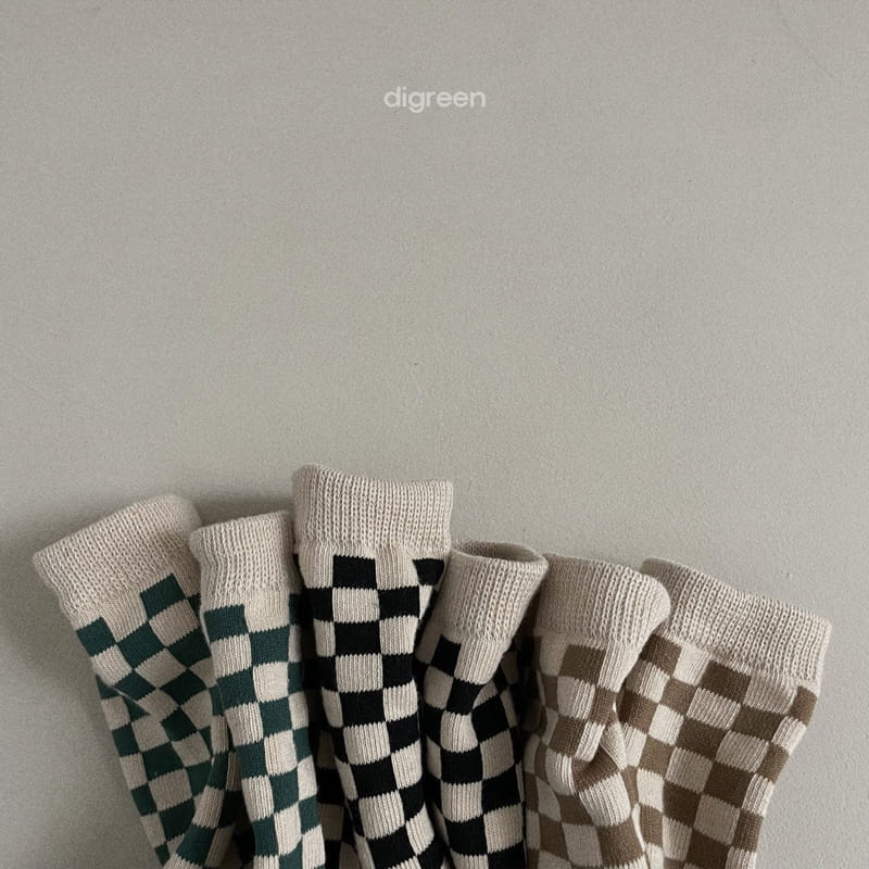 Digreen - Korean Children Fashion - #magicofchildhood - Checker Board Socks - 2