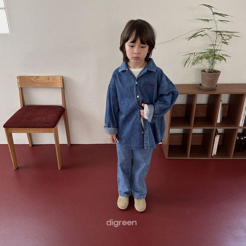 Digreen - Korean Children Fashion - #minifashionista - Denim Shirt - 5