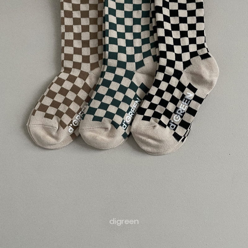 Digreen - Korean Children Fashion - #minifashionista - Checker Board Socks - 4