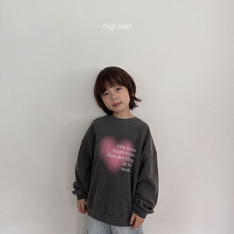 Digreen - Korean Children Fashion - #stylishchildhood - Heart Dyeing Sweatshirt