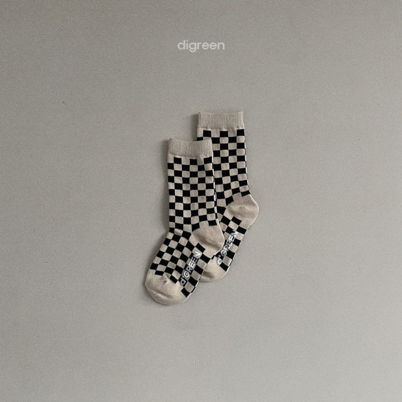 Digreen - Korean Children Fashion - #todddlerfashion - Checker Board Socks - 5