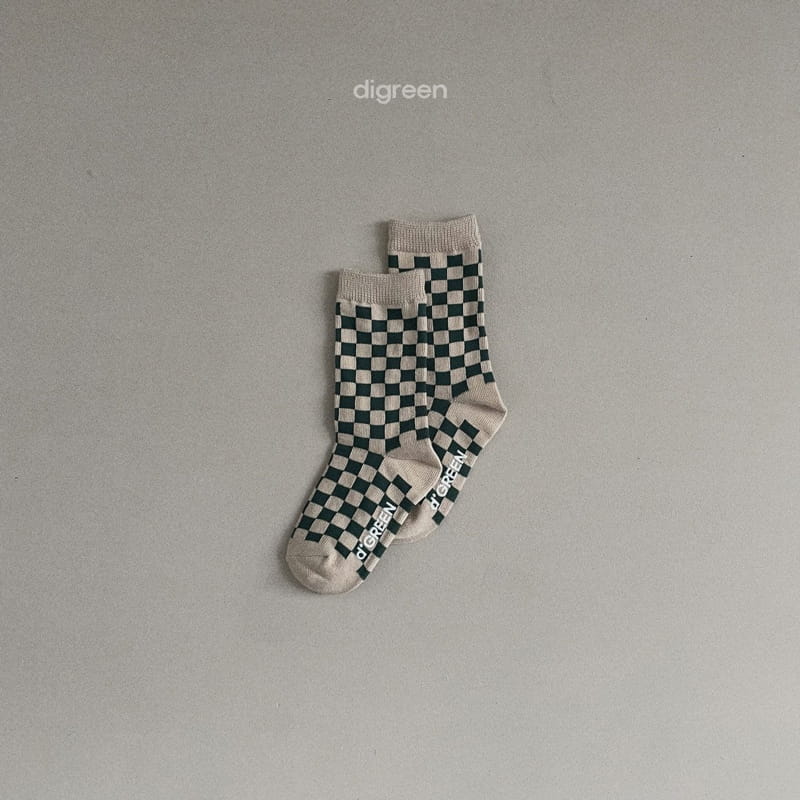 Digreen - Korean Children Fashion - #toddlerclothing - Checker Board Socks - 6