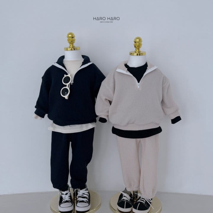 Haro Haro - Korean Children Fashion - #Kfashion4kids - Knit Anorak Top Bottom Set - 8