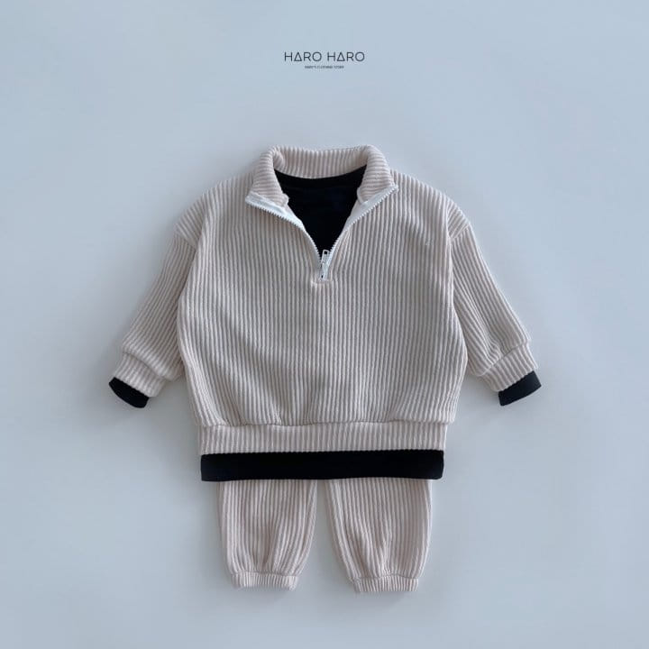 Haro Haro - Korean Children Fashion - #discoveringself - Knit Anorak Top Bottom Set - 4