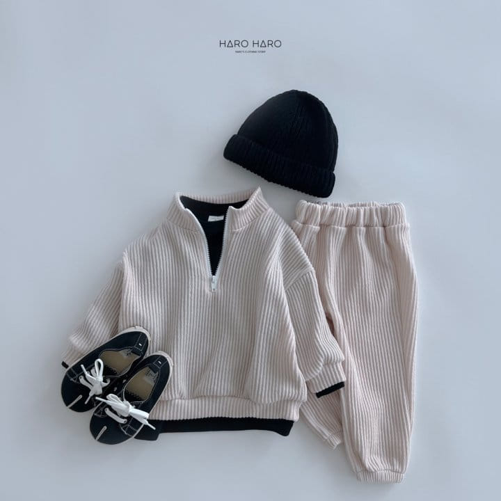 Haro Haro - Korean Children Fashion - #kidsshorts - Knit Anorak Top Bottom Set - 5