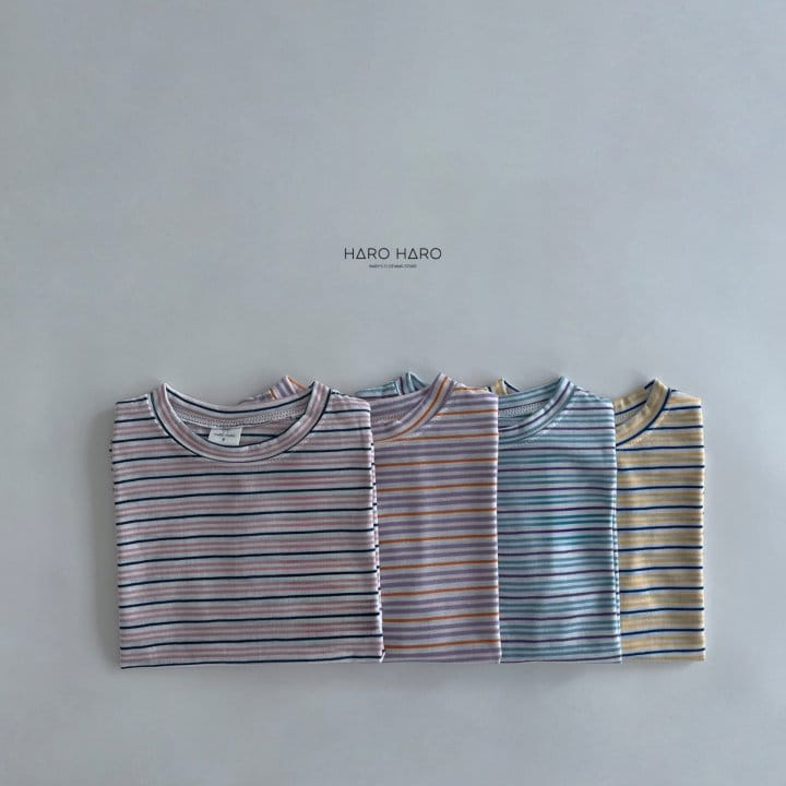 Haro Haro - Korean Children Fashion - #todddlerfashion - Sweet Stripes Tee