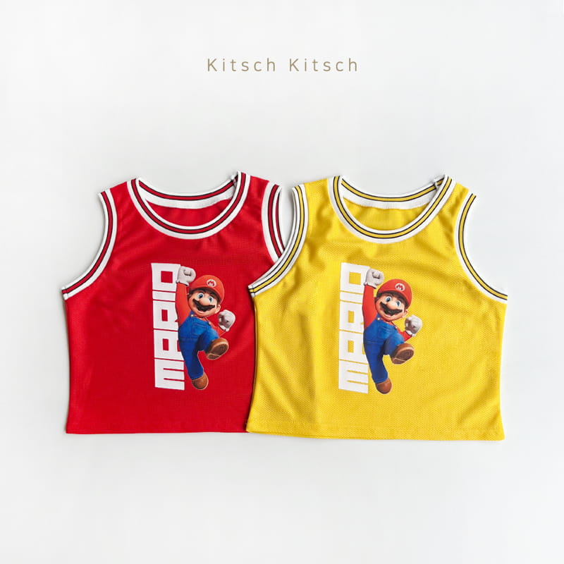 Kitsch Kitsch - Korean Children Fashion - #childrensboutique - Red Hat M Sleeveless Top Bottom Set