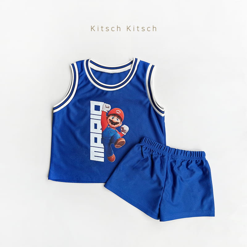 Kitsch Kitsch - Korean Children Fashion - #discoveringself - Red Hat M Sleeveless Top Bottom Set - 4