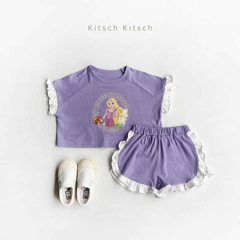 Kitsch Kitsch - Korean Children Fashion - #kidsshorts - Princess Frill Top Bottom Set - 6