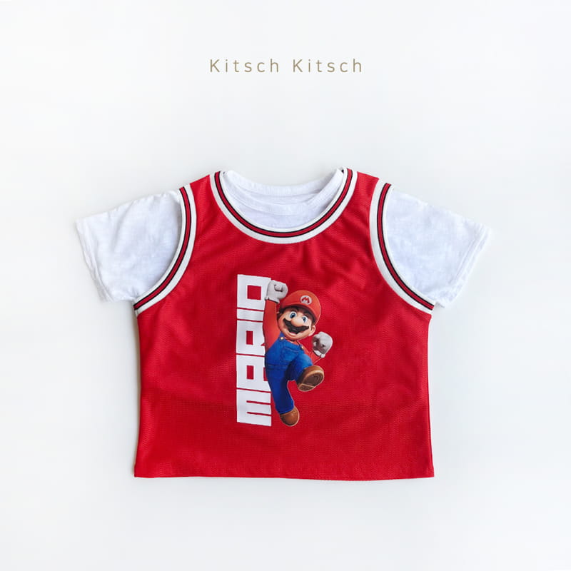 Kitsch Kitsch - Korean Children Fashion - #kidzfashiontrend - Red Hat M Sleeveless Top Bottom Set - 7