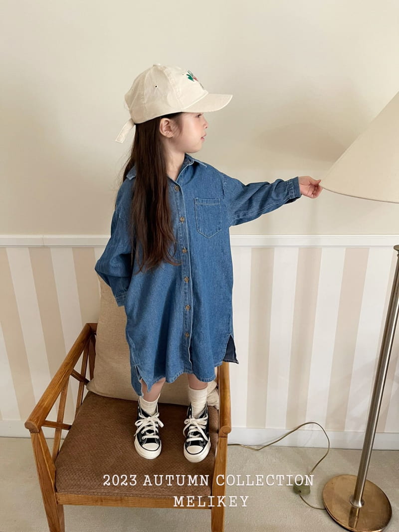 Melikey - Korean Children Fashion - #childofig - Denim Shirt One-piece - 6