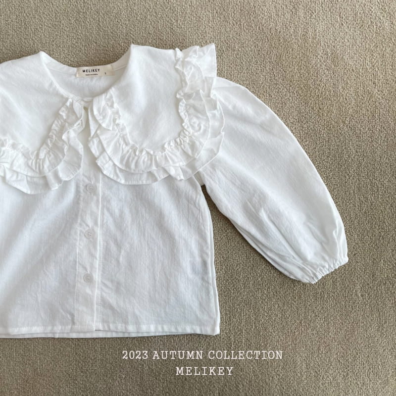 Melikey - Korean Children Fashion - #stylishchildhood - Double Frill Blouse - 4