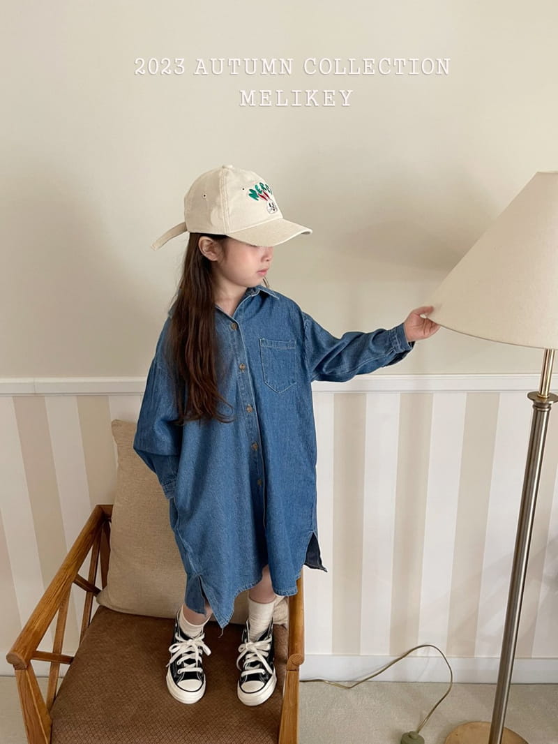 Melikey - Korean Children Fashion - #childrensboutique - Denim Shirt One-piece - 7