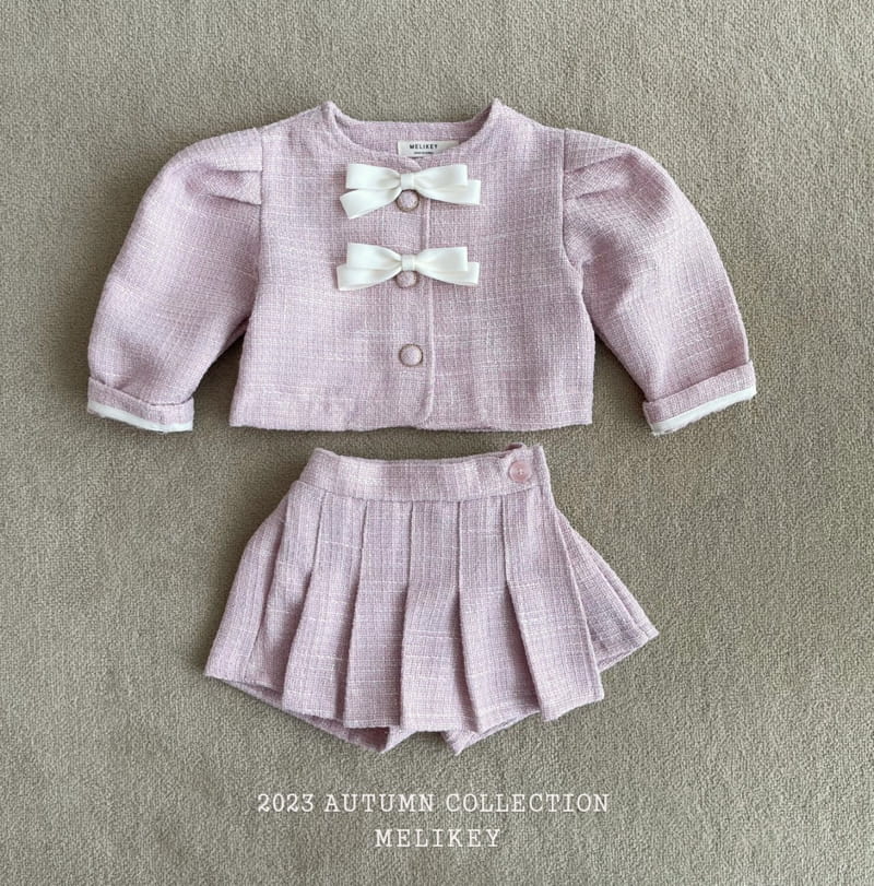 Melikey - Korean Children Fashion - #designkidswear - Coco Twid Top Bottom Set - 11