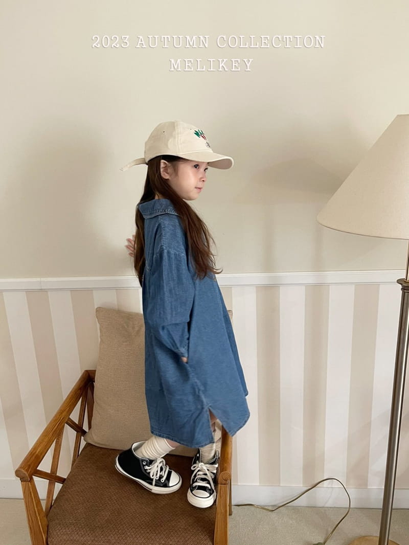 Melikey - Korean Children Fashion - #designkidswear - Denim Shirt One-piece - 8