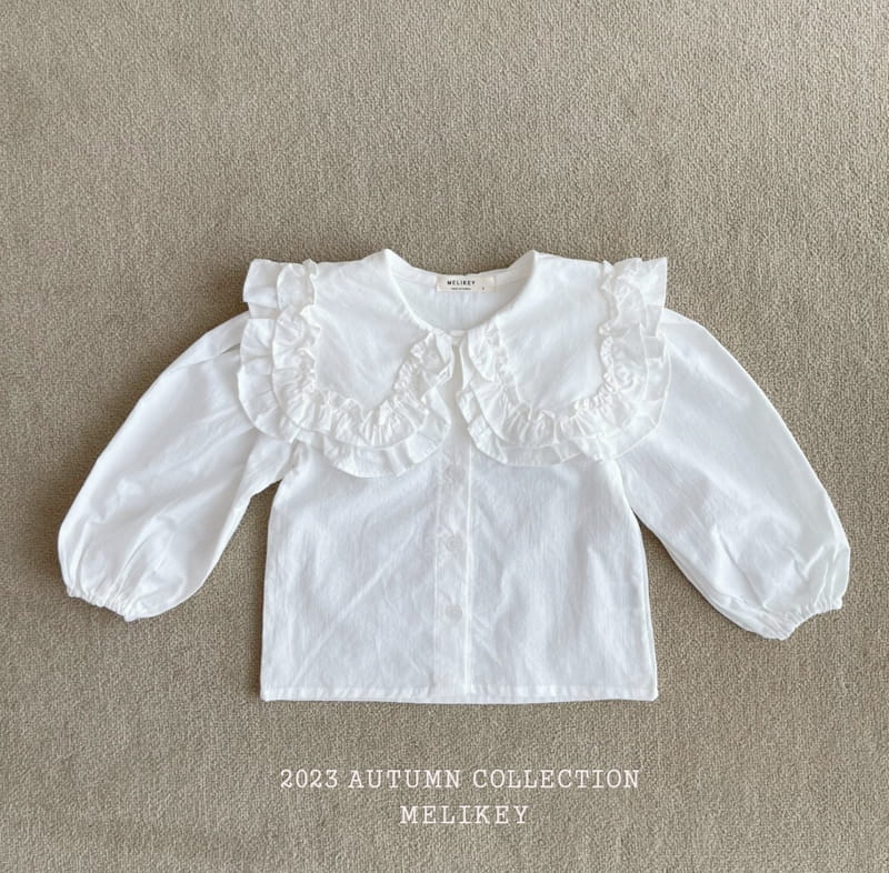 Melikey - Korean Children Fashion - #designkidswear - Double Frill Blouse - 6