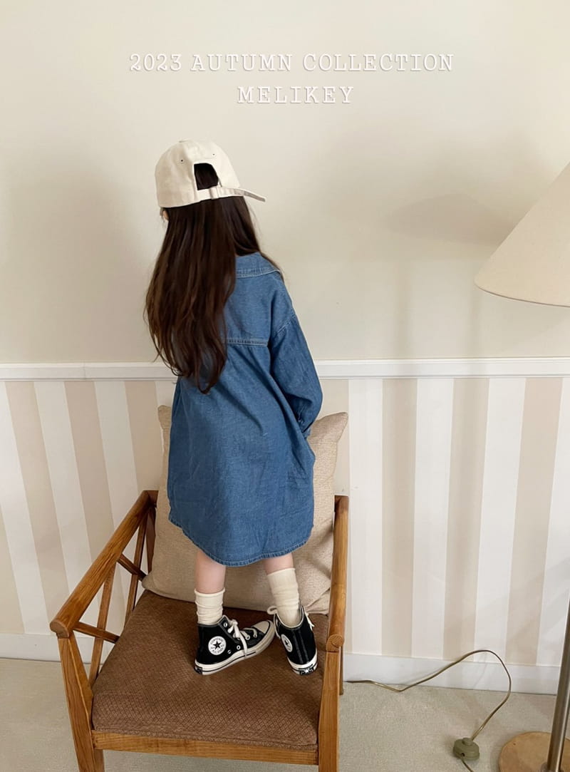 Melikey - Korean Children Fashion - #fashionkids - Denim Shirt One-piece - 10