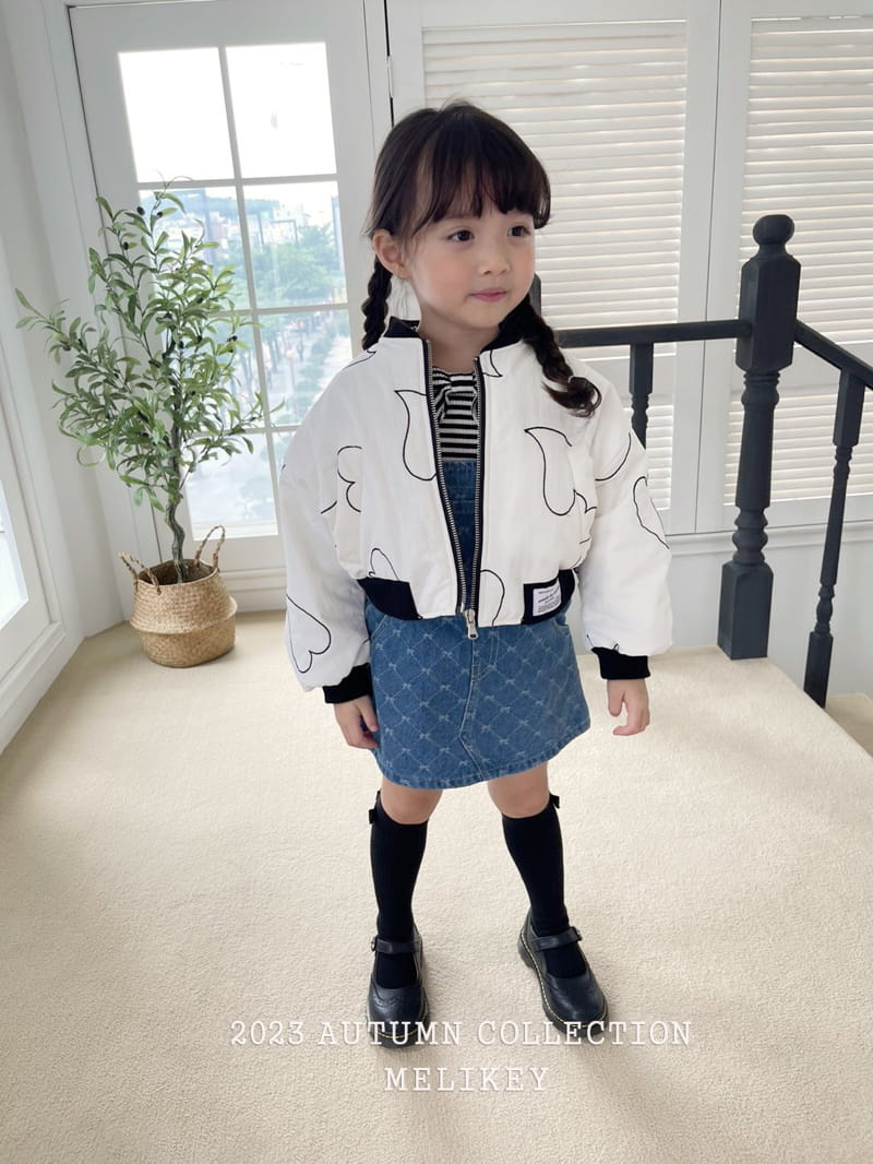 Melikey - Korean Children Fashion - #kidsshorts - Heart Shirring Jacket - 10