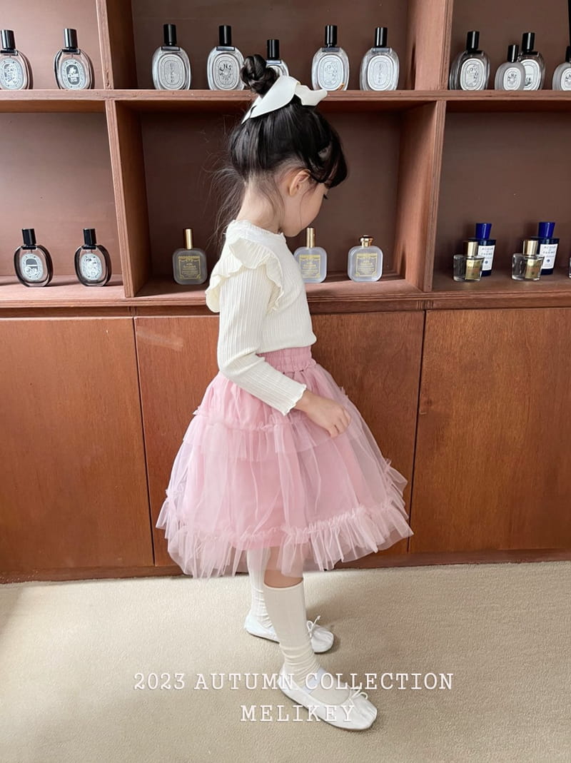 Melikey - Korean Children Fashion - #kidzfashiontrend - Frill Wing Tee - 9