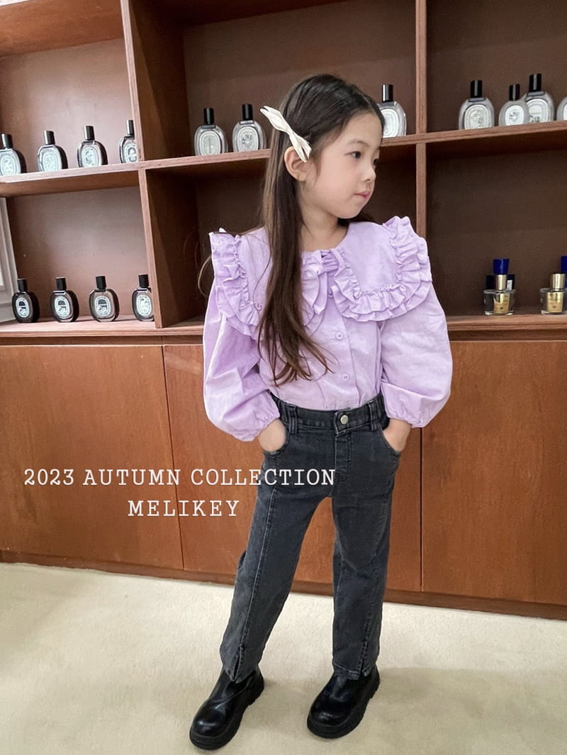 Melikey - Korean Children Fashion - #kidzfashiontrend - Front Slit Straight Pants - 11