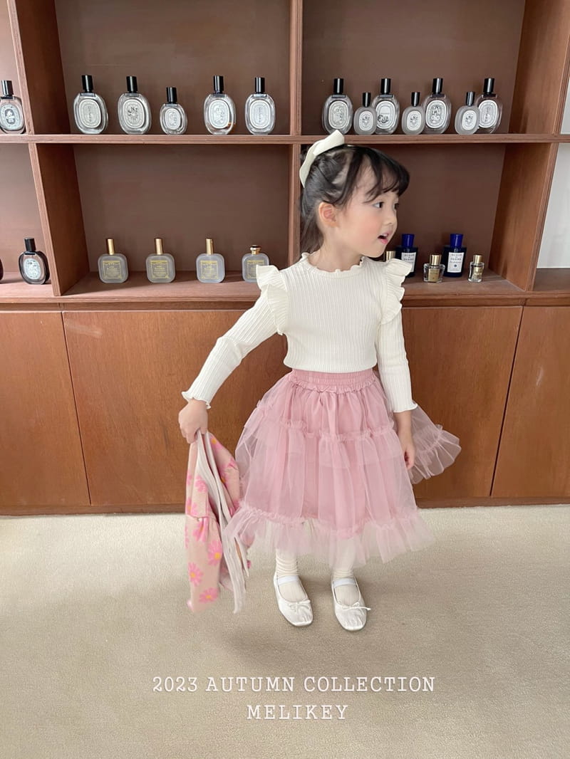 Melikey - Korean Children Fashion - #littlefashionista - Frill Wing Tee - 11