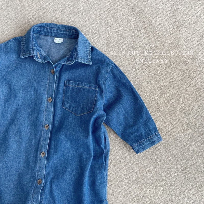 Melikey - Korean Children Fashion - #minifashionista - Denim Shirt One-piece