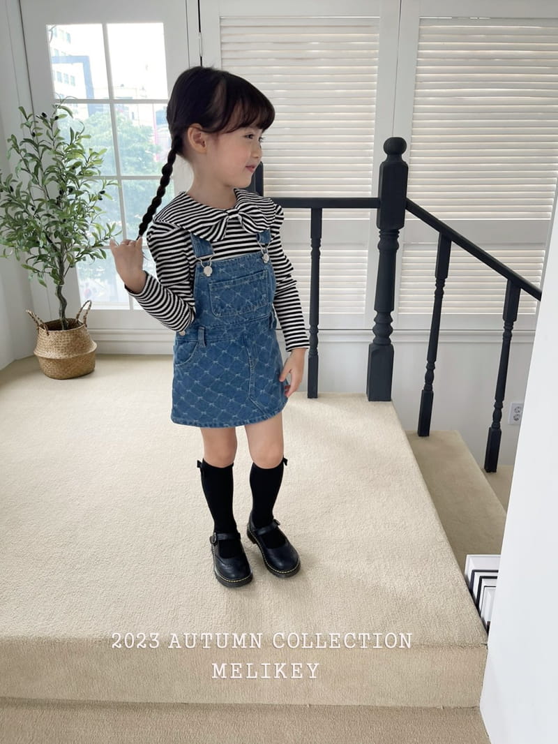 Melikey - Korean Children Fashion - #stylishchildhood - Ribbon Denin Skirt - 11