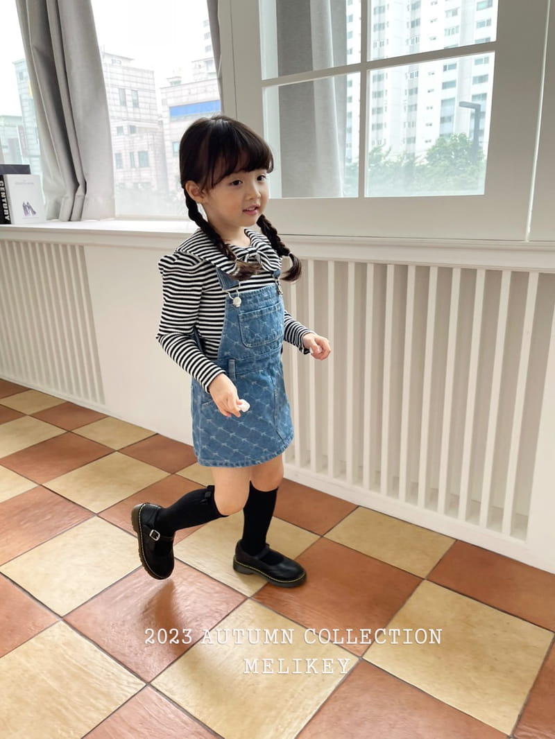 Melikey - Korean Children Fashion - #todddlerfashion - Ribbon Denin Skirt - 9