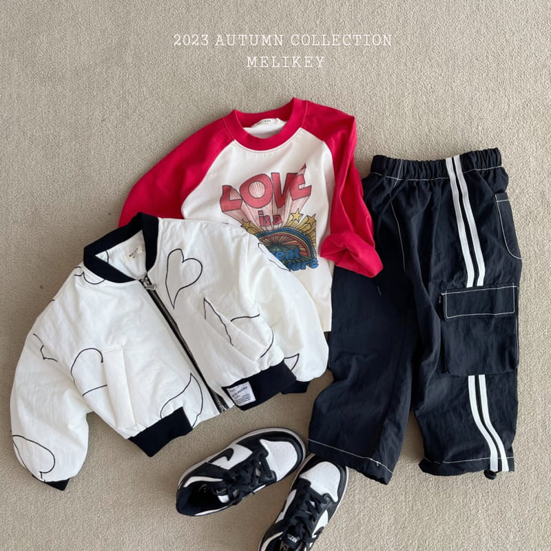 Melikey - Korean Children Fashion - #todddlerfashion - Love Ragaln Tee - 8