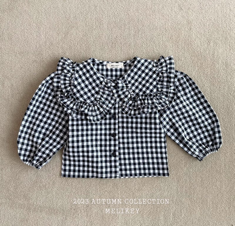 Melikey - Korean Children Fashion - #toddlerclothing - Double Frill Blouse - 2