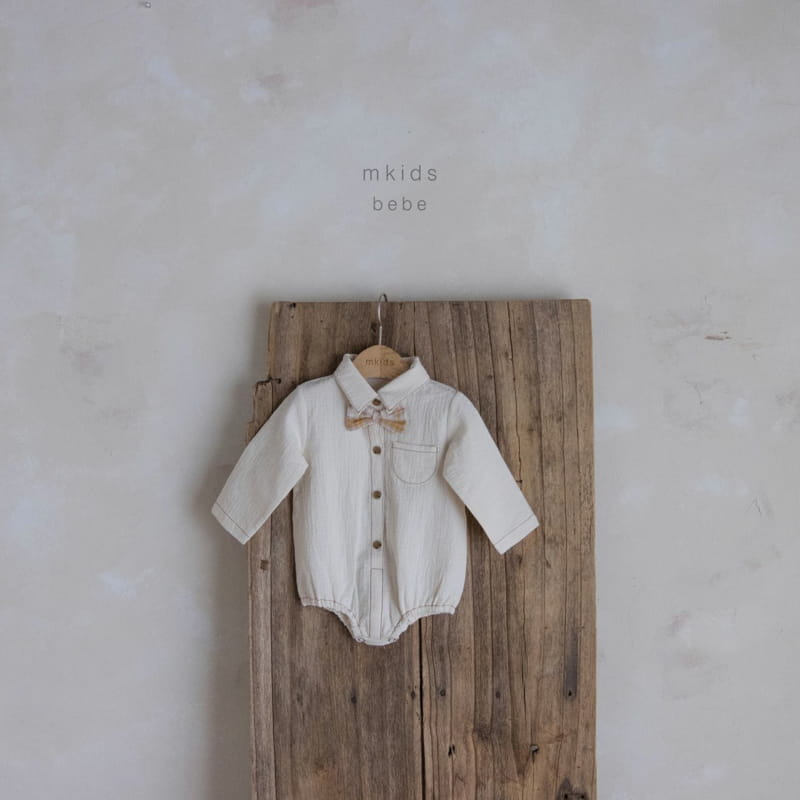 Mkids - Korean Baby Fashion - #babyboutiqueclothing - Bebe Best Tie Bodyusuit - 3