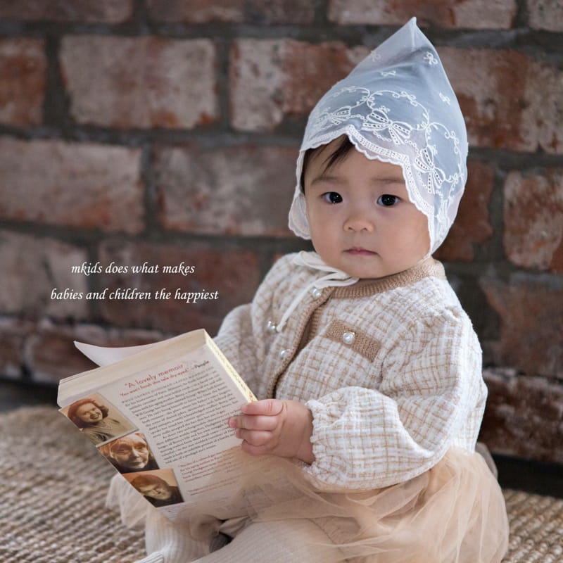 Mkids - Korean Baby Fashion - #babyfashion - Bebe Elle Lace Bonnet - 10