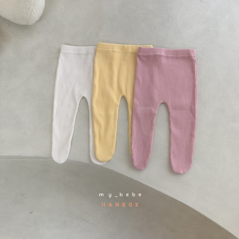 My Bebe - Korean Baby Fashion - #babygirlfashion - Daily Rib Foot Leggings - 2