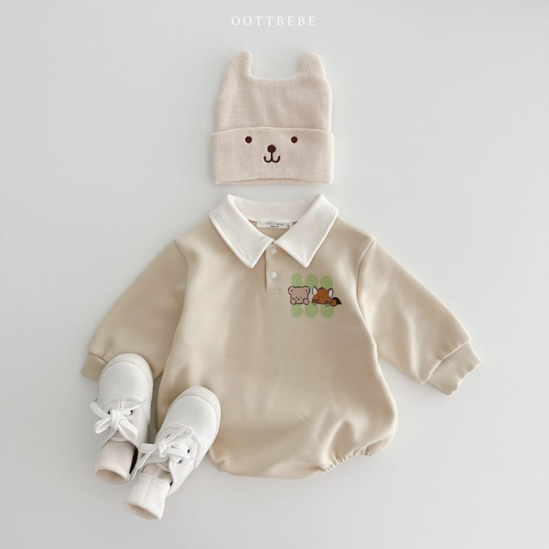 Oott Bebe - Korean Baby Fashion - #babyboutiqueclothing - Bbu Bbu Collar Bodysuit - 10