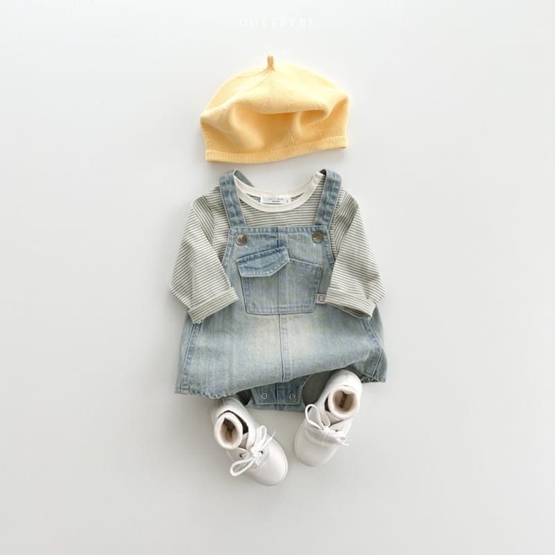 Oott Bebe - Korean Baby Fashion - #babyfashion - Tintin Denim Bebe Bodysuit - 6