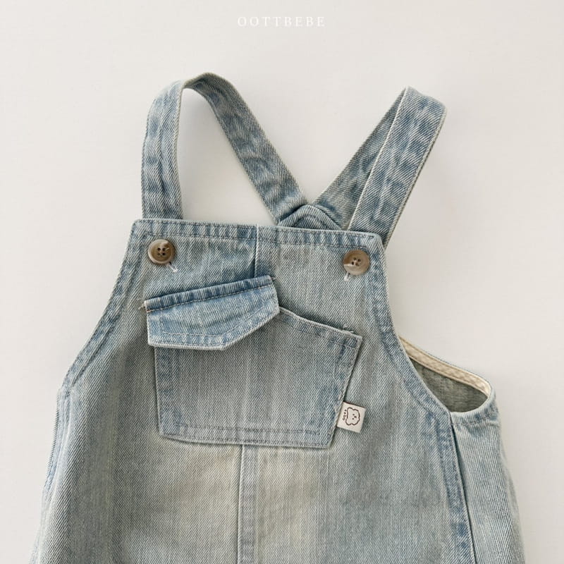 Oott Bebe - Korean Baby Fashion - #babygirlfashion - Tintin Denim Bebe Bodysuit - 8