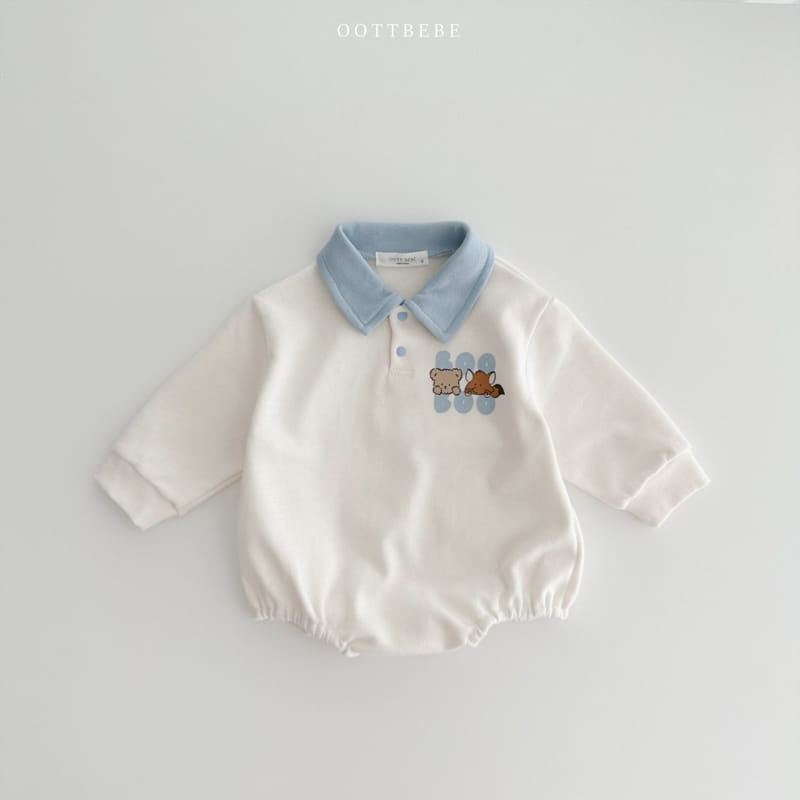 Oott Bebe - Korean Baby Fashion - #babyoninstagram - Bbu Bbu Collar Bodysuit