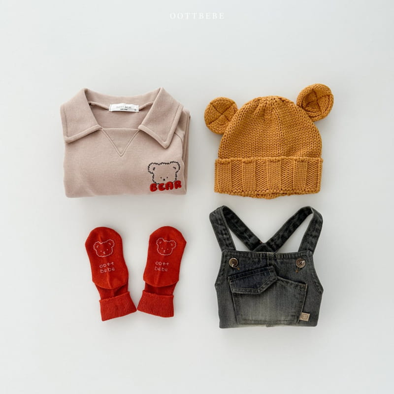 Oott Bebe - Korean Baby Fashion - #babyoninstagram - Bear Volume Collar Bodysuit - 12