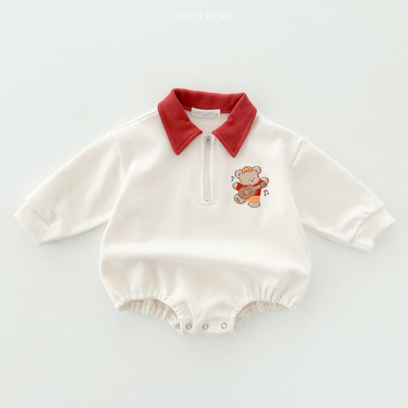 Oott Bebe - Korean Baby Fashion - #onlinebabyshop - Dinga Collar Bodysuit