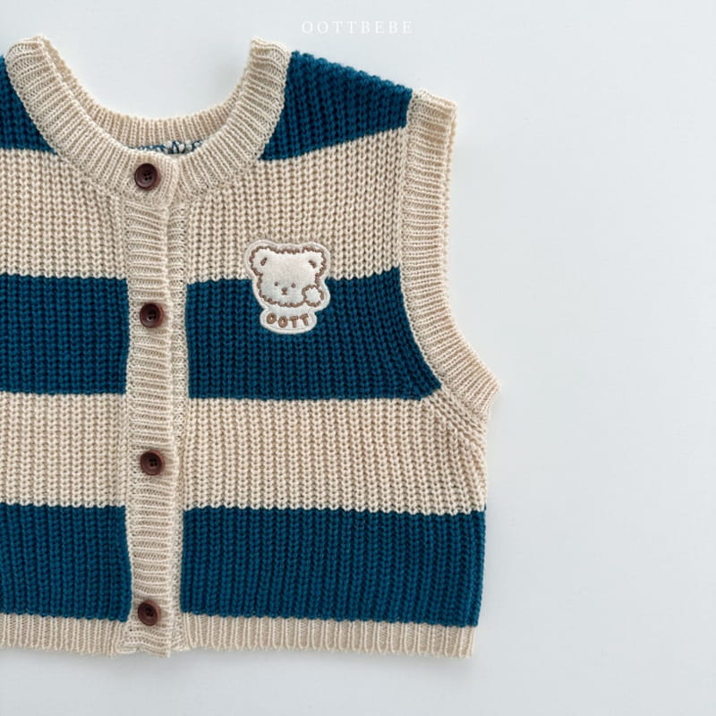 Oott Bebe - Korean Children Fashion - #Kfashion4kids - Ring Ding Dong Knit Vest - 3