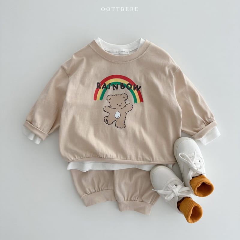 Oott Bebe - Korean Children Fashion - #childofig - Rainbow Top Bottom Set - 9