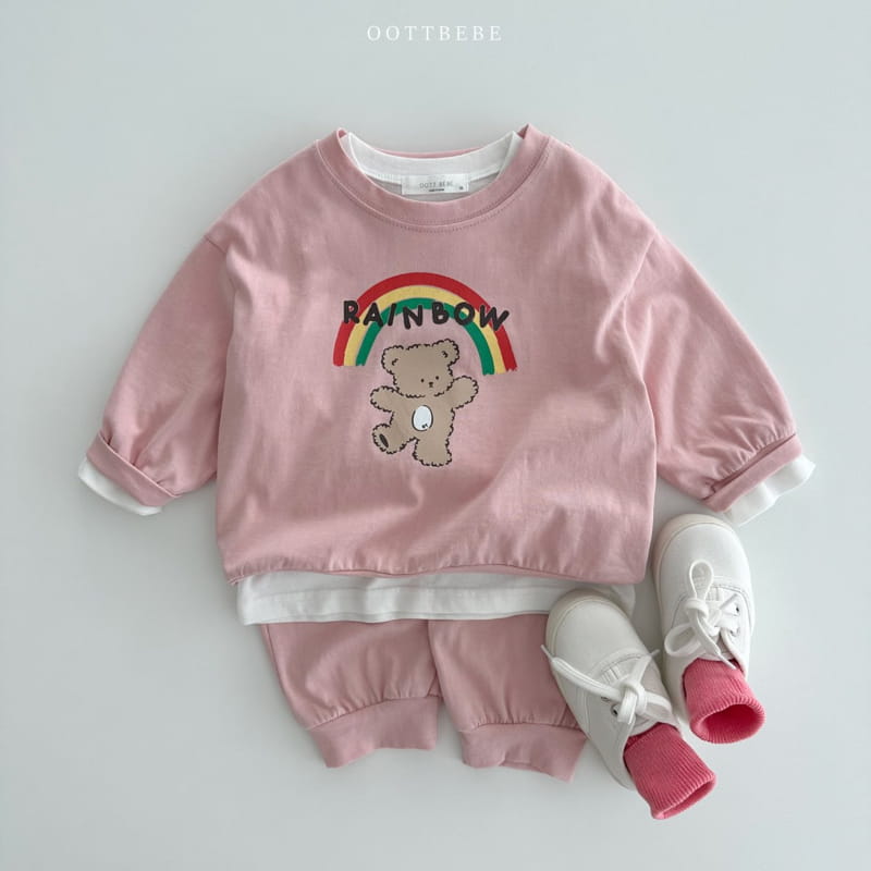 Oott Bebe - Korean Children Fashion - #childrensboutique - Rainbow Top Bottom Set - 11