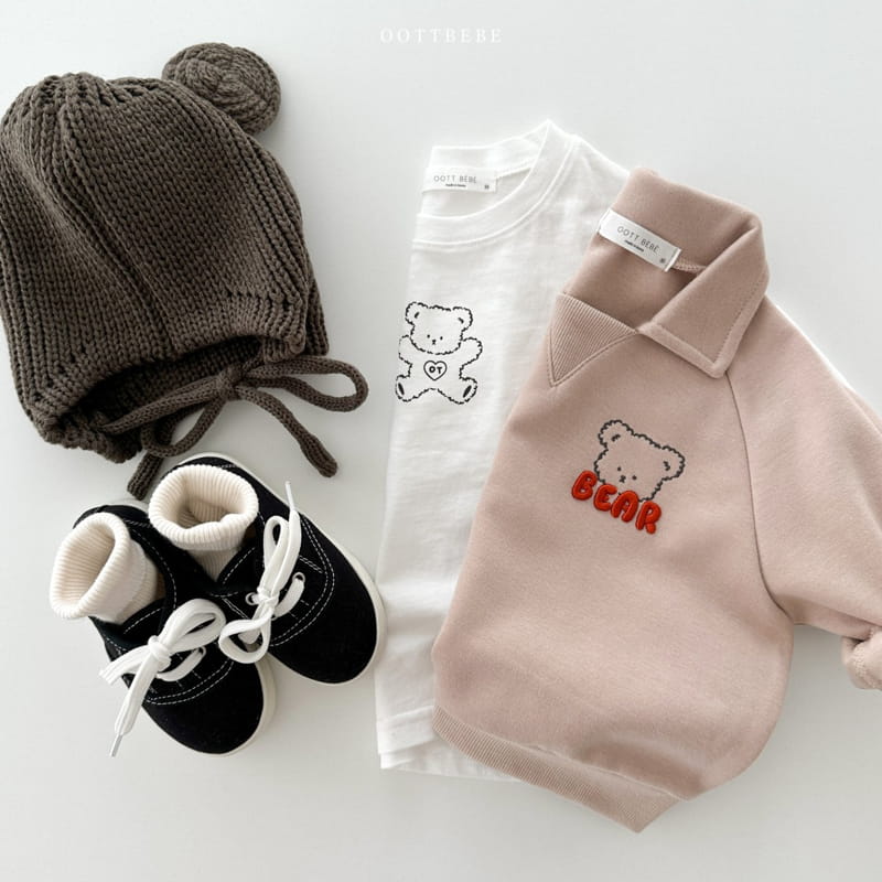 Oott Bebe - Korean Children Fashion - #discoveringself - Bear Volume Collar Sweatshirt - 7