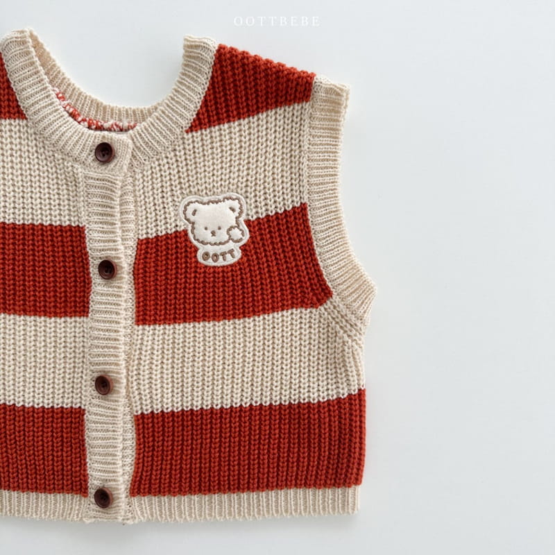 Oott Bebe - Korean Children Fashion - #Kfashion4kids - Ring Ding Dong Knit Vest - 4